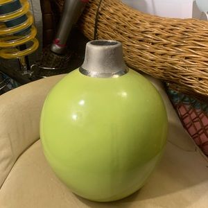 Firefly Lime Green W/ Silver Glittery Top Vase